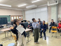 踊っているところ