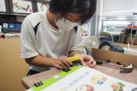 製本作業中 製本作業中