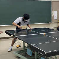 試合前練習の様子