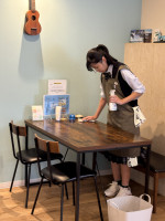 机拭きをしているところ